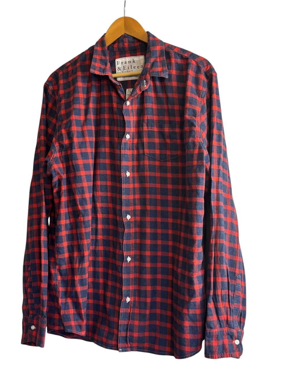 Frank & Eileen Flannel Shirt Woven in Italy 100% Cotton Women’s Size XXL